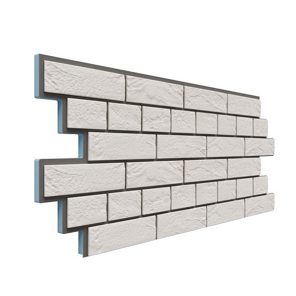 Фасадная термопанель Доломит Венецианский кирпич 20 мм Белый купить в Пыть-Яхе