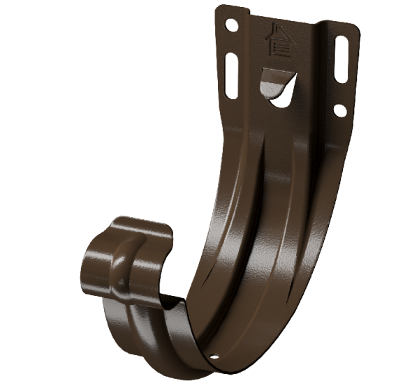 Карнизный кронштейн (штампованный) D125 Döcke STAL PREMIUM Каштан, (RAL 8017) купить в Пыть-Яхе