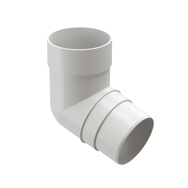 Колено 72˚ Docke Premium ПВХ - Пломбир купить в Пыть-Яхе