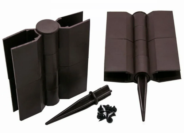 Угловой (стыковочный) шарнир для грядкок ДПК 150мм коричневый купить в Пыть-Яхе