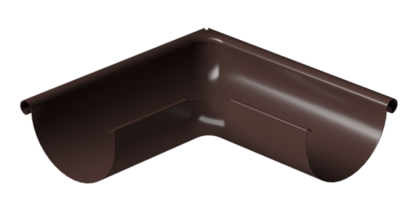 Угол внешний 90° D125 Döcke STAL PREMIUM Шоколад, (RAL 8019) купить в Пыть-Яхе