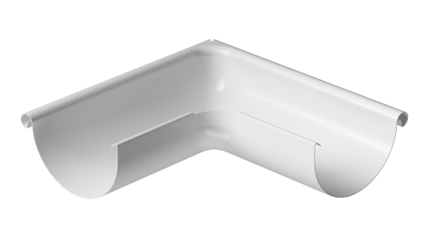 Угол внешний 90° D125 Döcke STAL PREMIUM Пломбир, (RAL 9010) купить в Пыть-Яхе