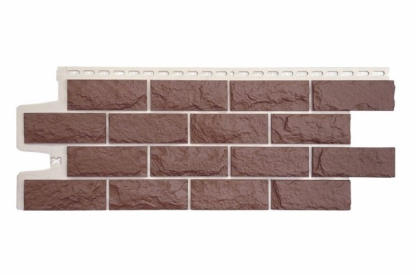 Фасадные панели Grand Line Колотый Камень Корица, Шов белый купить в Пыть-Яхе