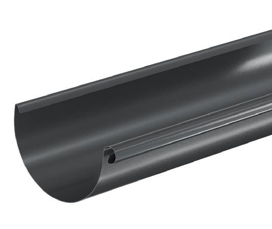 Водосток Aquasistem, система 125x90 - Водосточный желоб 3.00м RAL 7024 Тёмно-серый купить в Пыть-Яхе