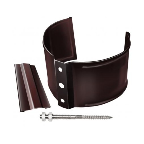 Водосток Grand Line 125x90 – Хомут трубы (на кирпич) RAL 8017 купить в Пыть-Яхе