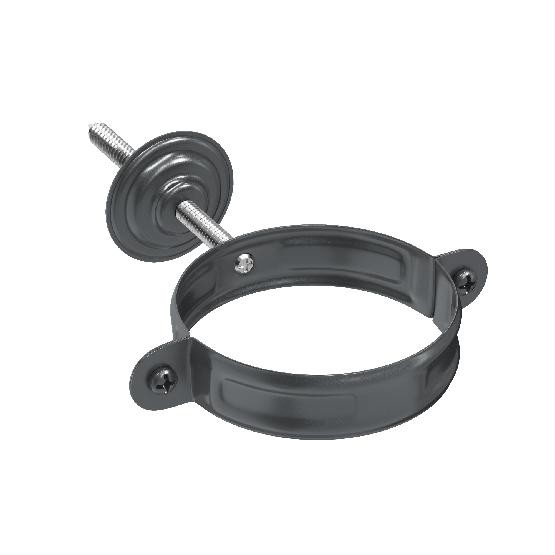 Водосток Aquasistem, система 125x90 - Комплект крепления трубы RAL 7024 Тёмно-серый купить в Пыть-Яхе