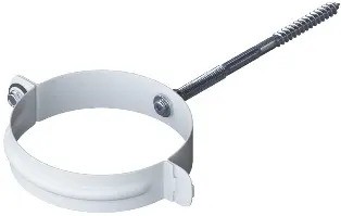 Водосток Альта-Профиль Метал – Хомут трубы металлический (белый) купить в Пыть-Яхе