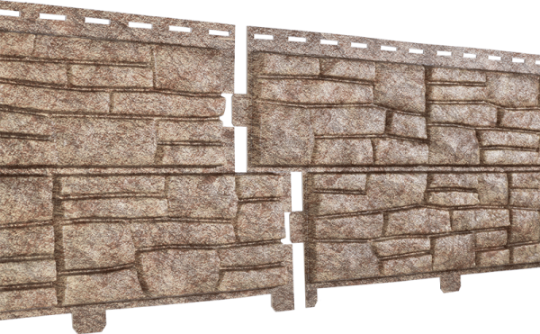 Фасадная панель Ю-пласт Стоун хаус сланец Бурый купить в Пыть-Яхе