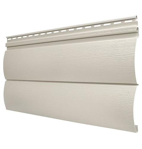 Виниловый сайдинг Tecos - Оцилиндрованный брус двойной (под бревно), Слоновая кость купить в Пыть-Яхе