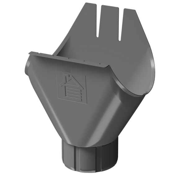 Воронка желоба D125 Döcke STAL PREMIUM Графит, (RAL 7024) купить в Пыть-Яхе