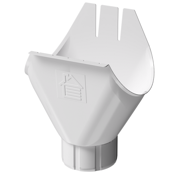 Воронка желоба D125 Döcke STAL PREMIUM Пломбир, (RAL 9010) купить в Пыть-Яхе