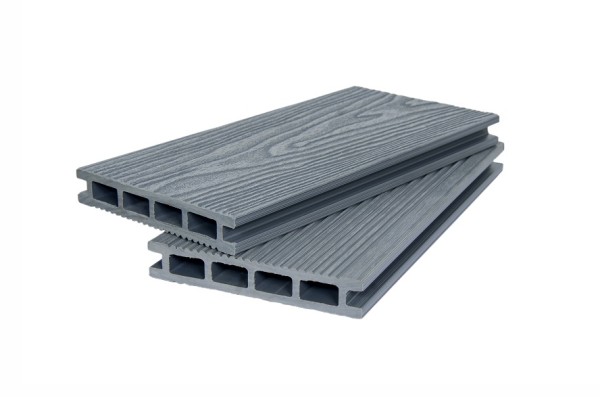 Террасная доска ДПК POLIVAN GROUP 3D+вельвет пустотелая двухсторонняя DENPASAR серый купить в Пыть-Яхе