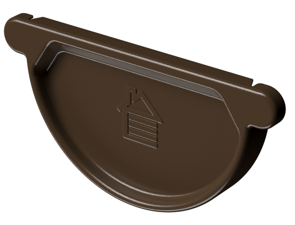 Заглушка желоба D125 Döcke STAL PREMIUM Каштан, (RAL 8017) купить в Пыть-Яхе