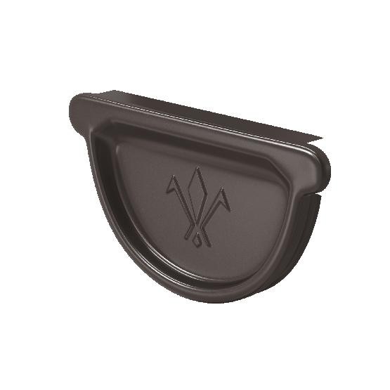 Водосток Aquasistem, система 150/100 - Заглушка универсальная с резиновым уплотнителем RR 32 Тёмно-Коричневый купить в Пыть-Яхе