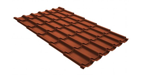 Металлочерепица классик GL 0,5 GreenCoat Pural RR 750 кирпично-красный (RAL 8004 терракота) купить в Пыть-Яхе
