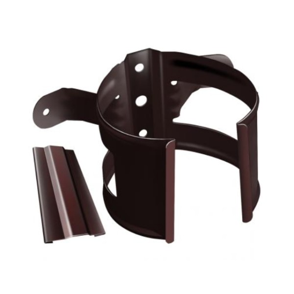 Водосток Grand Line 150x100 – Хомут трубы (на дерево) RAL 8017 купить в Пыть-Яхе