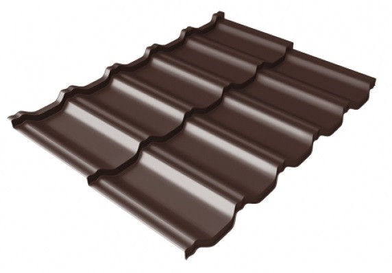 Металлочерепица модульная Квинта Uno Grand Line c 3D резом 0,5 Satin Мatt RAL 8017 шоколад купить в Пыть-Яхе