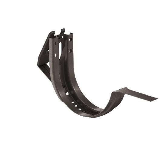 Водосток Aquasistem, система 150/100 - Крюк крепления желоба короткий регулируемый RR 32 Тёмно-Коричневый купить в Пыть-Яхе