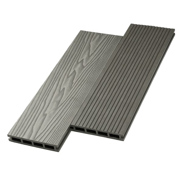 Террасная доска ДПК NanoWood двусторонняя New 3D тиснение + вельвет Серый купить в Пыть-Яхе