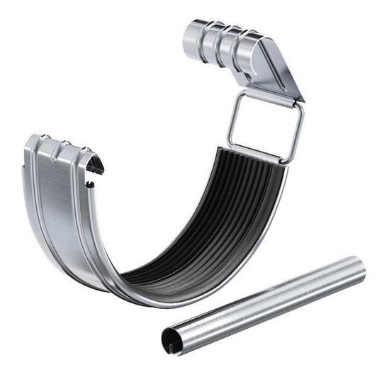 Водосток Aquasistem, Система 150/100 - Соединитель желоба с уплотнителем оцинковка купить в Пыть-Яхе