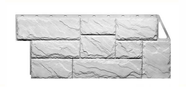 Фасайдинг Серия «Камень крупный»   Мелованный белый купить в Пыть-Яхе