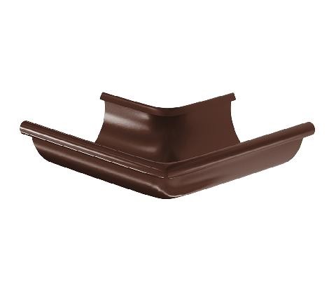 Водосток Aquasistem, система 125x90 - Угол желоба, наружный 90° RAL 8017 Коричневый купить в Пыть-Яхе