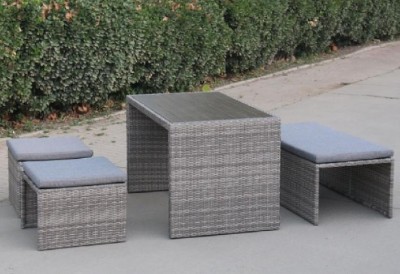 Диван-Трансформер AFINA плетеный из иск. ротанга S330G-W78 Grey