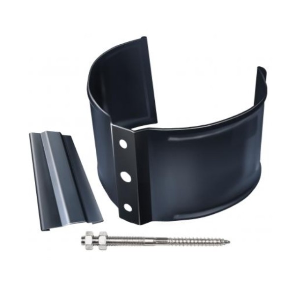 Водосток Grand Line 150x100 – Хомут трубы (на камень) RAL 7024 купить в Пыть-Яхе