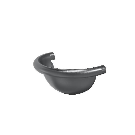 Водосток Aquasistem, Система 125/90 - Заглушка желоба универсальная полукруглая RR 23 Маренго matt купить в Пыть-Яхе