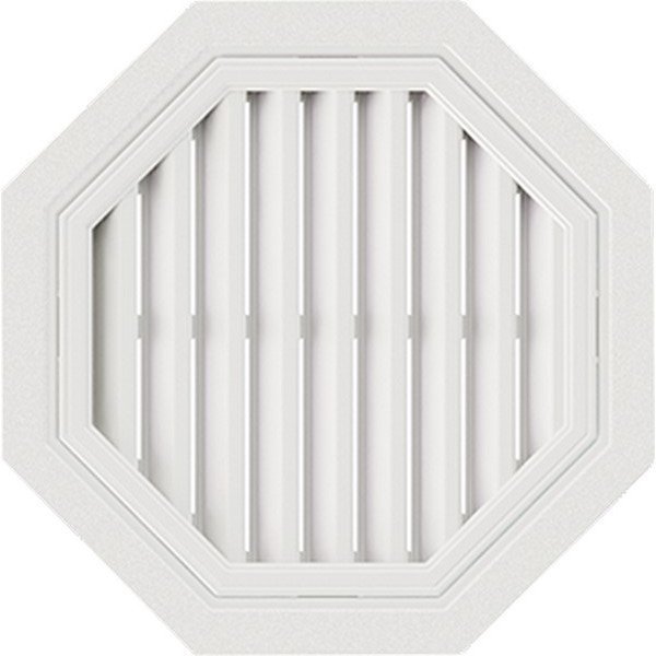 Восьмиугольная фронтонная вентиляционная решётка, Белая купить в Пыть-Яхе