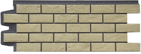 Фасадная панель Grand Line Состаренный кирпич Элит ваниль, ШОВ темно-бежевый купить в Пыть-Яхе