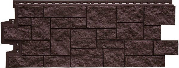 Фасадная панель Grand Line Дикий камень Стандарт Шоколадный (коричневый) купить в Пыть-Яхе