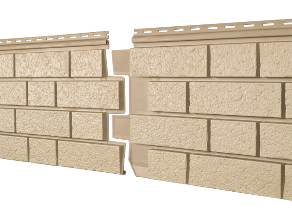 Фасадная панель Ю-пласт Стоун Хаус S-Lock Клинкер песочный купить в Пыть-Яхе