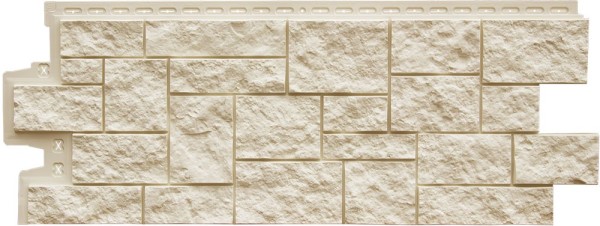 Фасадная панель Grand Line Дикий камень Стандарт молочный купить в Пыть-Яхе