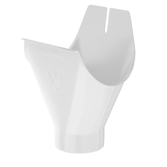 Водосток Aquasistem, система 125x90 - Воронка желоба RR 20 Мраморно-белый купить в Пыть-Яхе