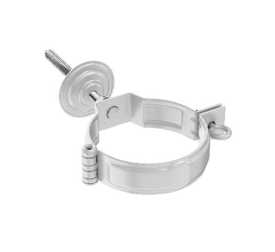 Водосток Aquasistem, система 125x90 - Комплект крепления трубы RR 20 Мраморно-белый купить в Пыть-Яхе