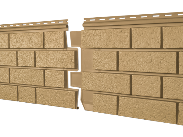 Фасадная панель Ю-пласт Стоун Хаус S-Lock Клинкер горчичный купить в Пыть-Яхе