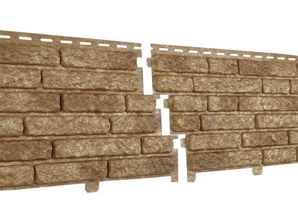 Фасадная панель Ю-пласт Стоун Хаус Кварцит Тёмно-бежевый купить в Пыть-Яхе