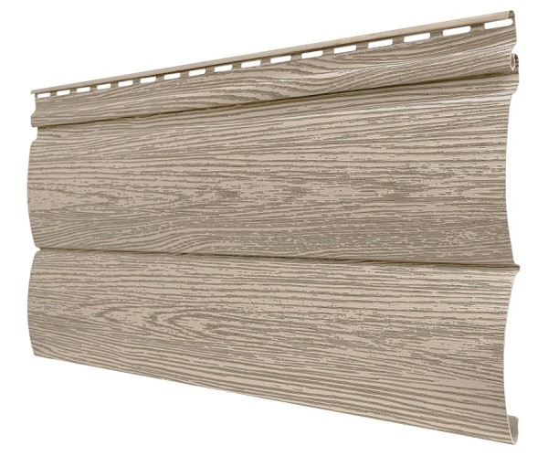 Виниловый сайдинг tecos, серия lux - оцилиндрованный брус двойной, - сибирский кедр купить в Пыть-Яхе