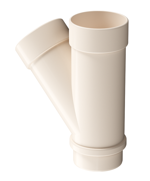 Тройник 45˚ Docke Lux ПВХ Латте купить в Пыть-Яхе