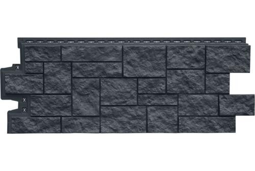 Фасадная панель Grand Line Дикий камень Стандарт графит купить в Пыть-Яхе