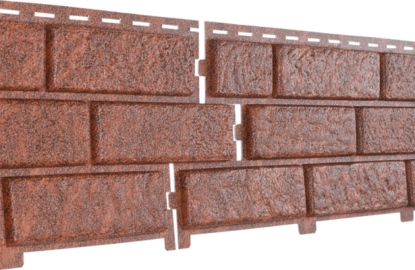 Фасадная панель Ю-Пласт Стоун Хаус Кирпич Красный купить в Пыть-Яхе