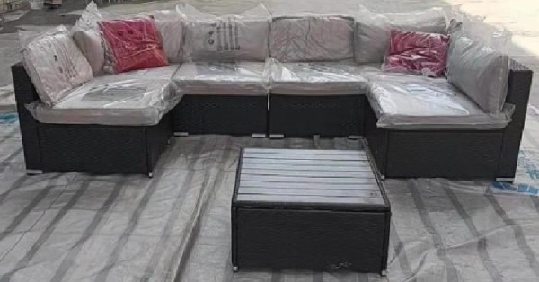 Диван-Трансформер AFINA модульный плетеный из иск. ротанга YR822D Brown/Beige купить в Пыть-Яхе