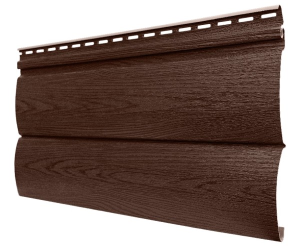 Виниловый сайдинг tecos, серия lux - оцилиндрованный брус двойной, - итальяский орех купить в Пыть-Яхе