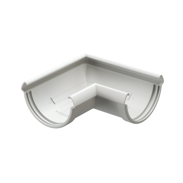 Угол желоба 90° Docke Lux ПВХ Пломбир купить в Пыть-Яхе