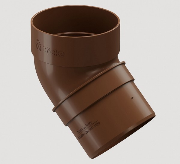 Колено 45˚ПВХ Docke STANDART Светло-коричневый купить в Пыть-Яхе