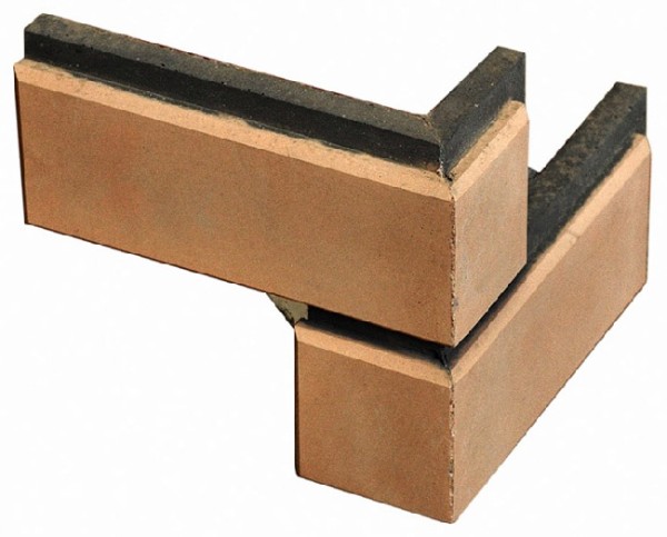 Угловой элемент Кирисс Фасад Гладкий кирпич с фаской купить в Пыть-Яхе