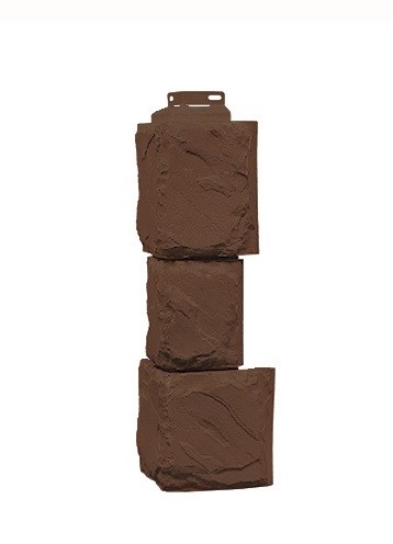 Угол наружный «Камень крупный» Коричневый купить в Пыть-Яхе