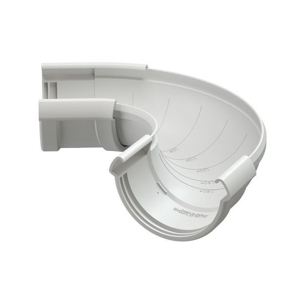 Угол желоба регулируемый Docke Lux ПВХ Пломбир купить в Пыть-Яхе