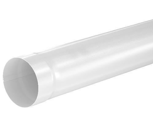 Водосток Aquasistem, система 125x90 - Труба водосточная 1.00м RR 20 Мраморно-белый купить в Пыть-Яхе